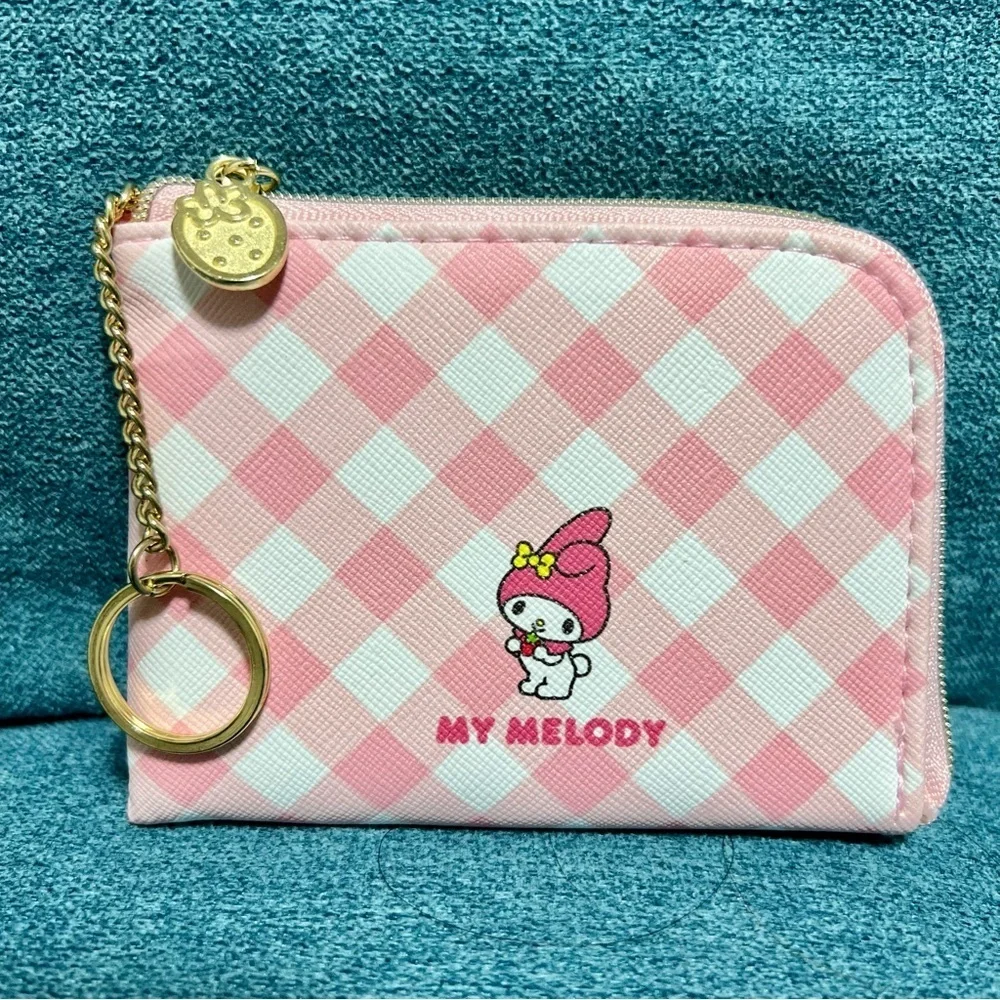 My Melody Sanrio Pink/White Leather Credit Cards Purse/Case